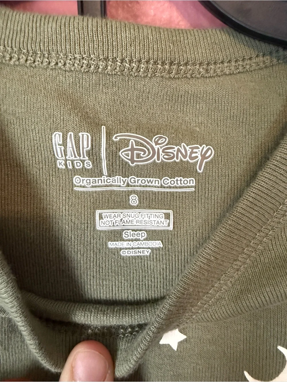 GAP Disney Mummy Mickey Halloween Pajama Set - Olive & Navy